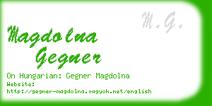 magdolna gegner business card